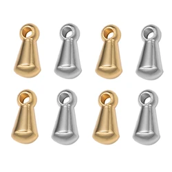 20pcs Stainless Steel Water Drop End Charms Pendants Terminators Beads Connector for DIY Extender Chain Jewelry Craft Making