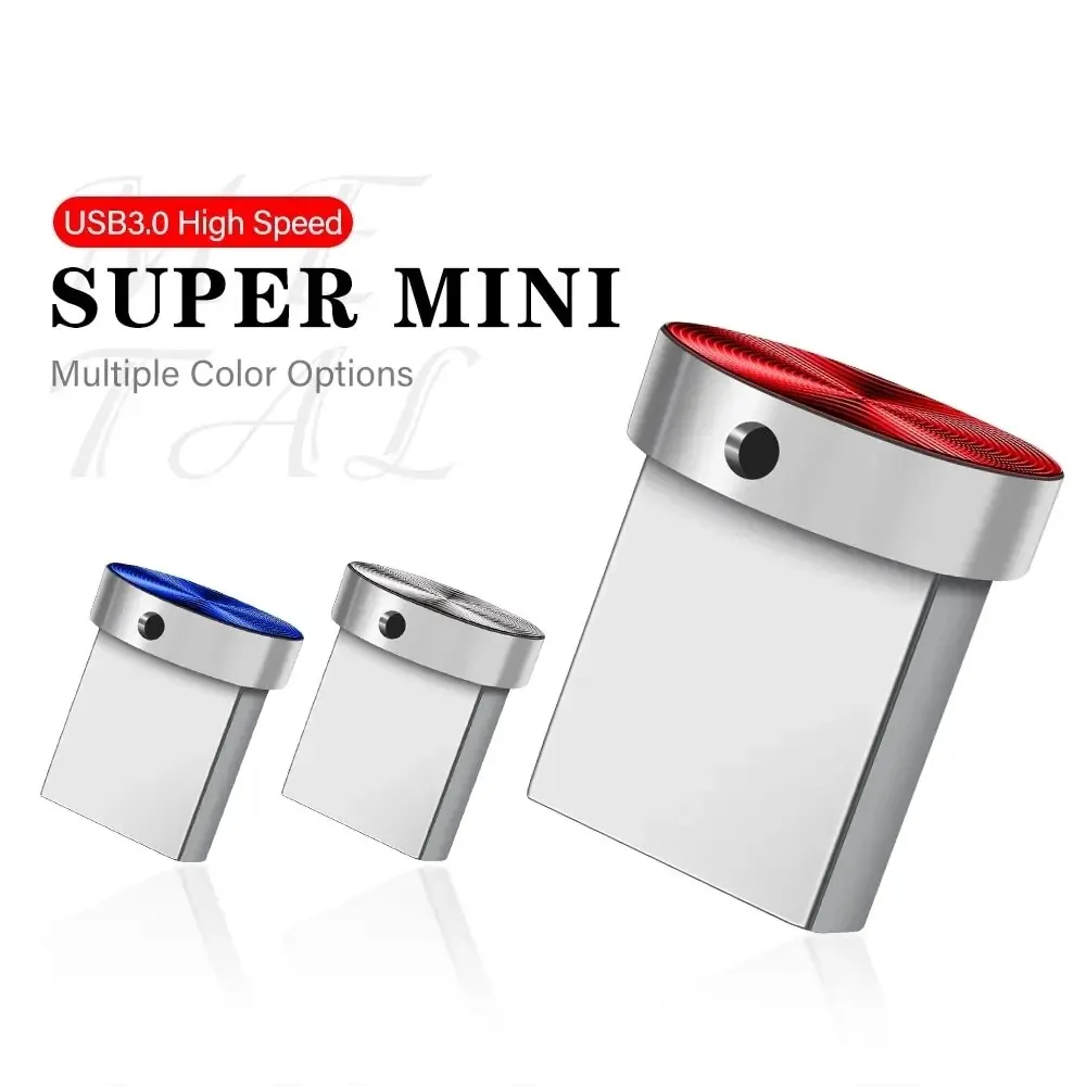 Mini Metal Button USB Flash Drives 64GB Blue Memory Stick Red External Storage Creative Gift Pen Drive Silver Pendrive