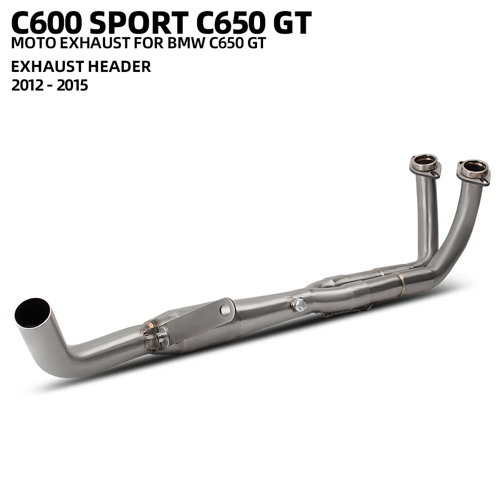 C600 Exhaust Manifold For BMW C600Sport C650GT 2012-2015 Motorcycle Exhausts Pipe Kit Scooter Headers Tube Fit OEM 51MM Muffler