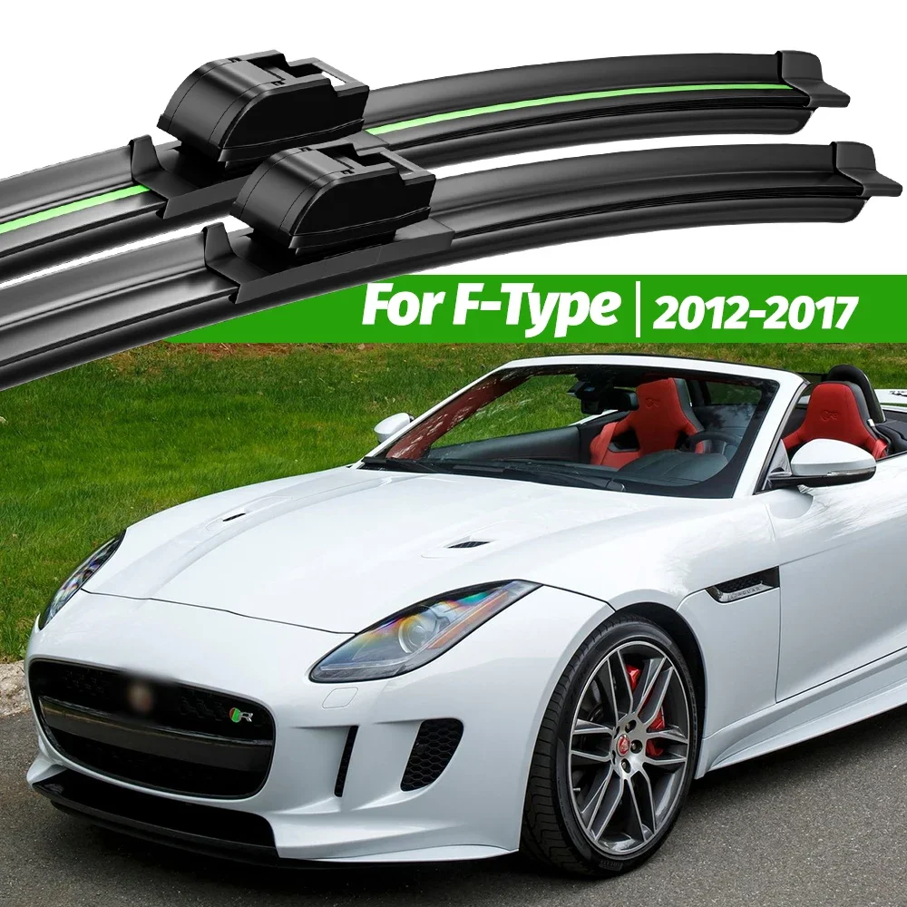 

For Jaguar F-Type F Type X152 2012-2017 2pcs Front Windshield Wiper Blades 2013 2014 2015 2016 Windscreen Window Accessories