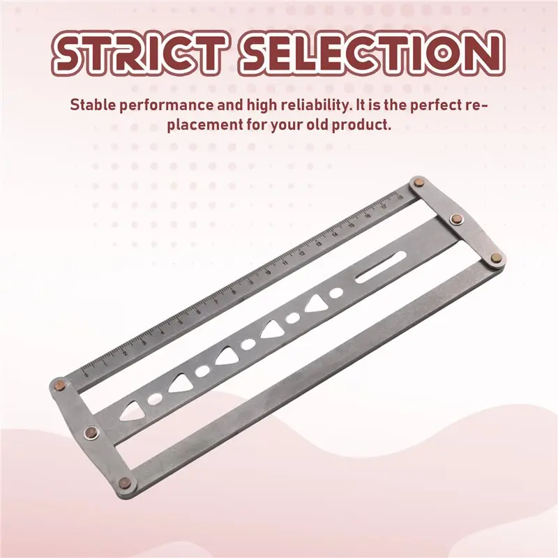 【LAST CHANCE】Herramienta de espaciado de regla auxiliar de posicionamiento de cinturón para cortar agujeros, posicionamiento de plantilla