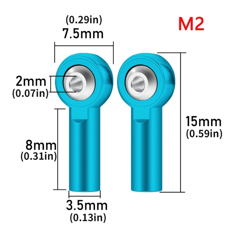 Testa collegamento con giunto sferico in lega alluminio per modelli auto Costruzione robotica 15UB