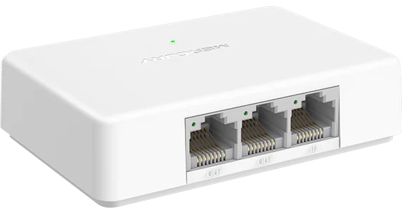 Extensor de fuente de alimentación PoE de 3 puertos, 1 a 2 puertos extendidos PoE, interruptor Ethernet Interior de 10/100Mbps, Plug & Play IEEE802.3af/at 30W