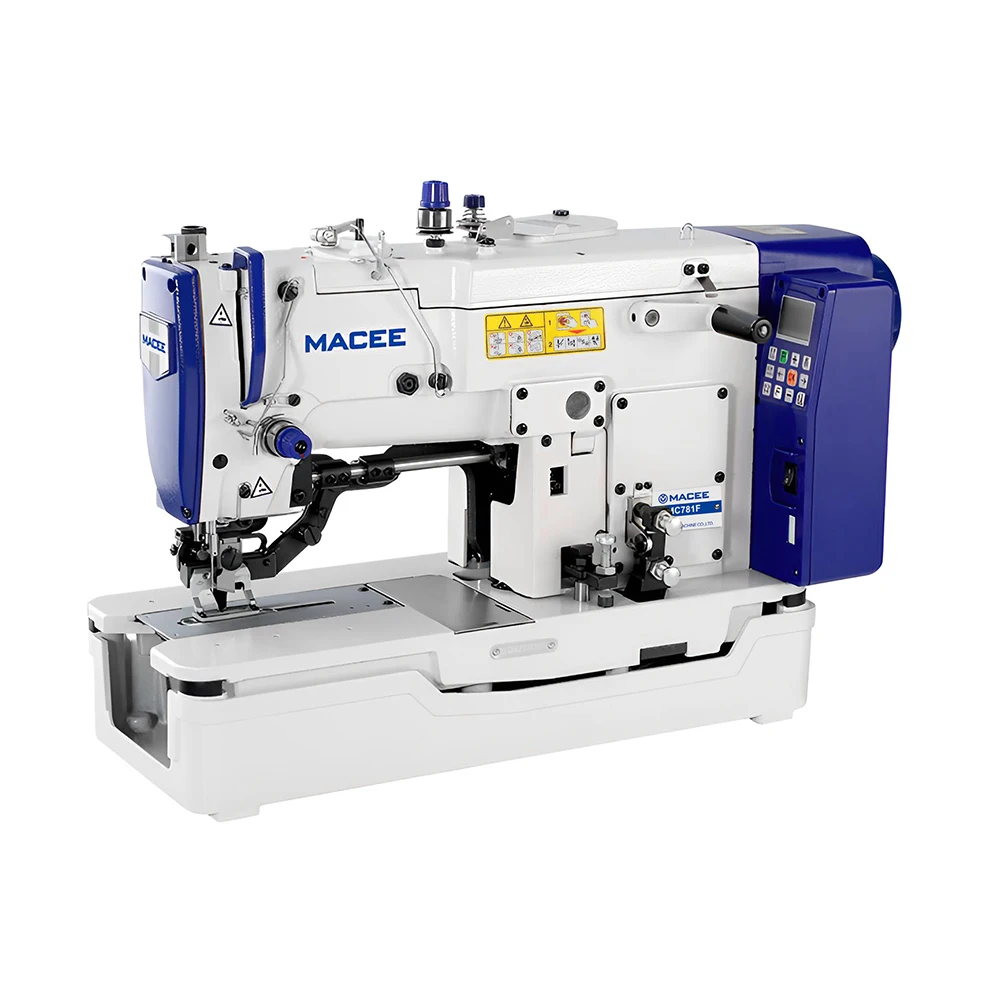 Máquina de Coser Industrial de Alta Velocidad 781DS, Tipo Plana, para Coser Ojales Rectos