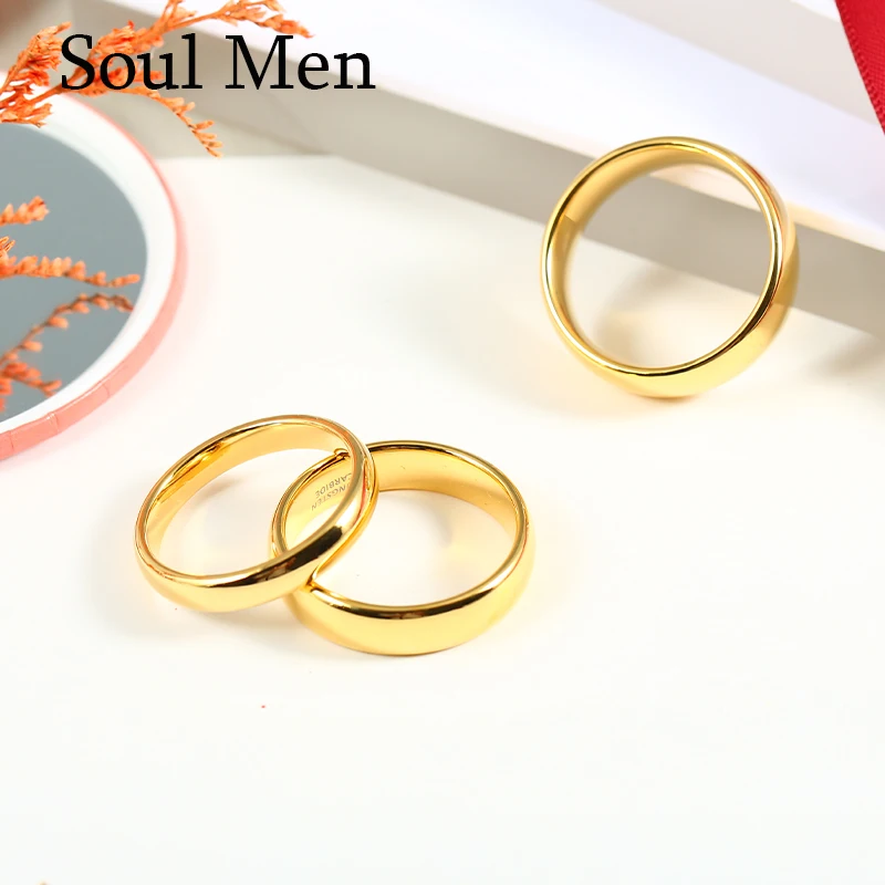 

Men Women's Classic Anniversary Ring 8mm Gold Color Alliance Tungsten Wedding Engagement Band No Stone USA Size 4-15 TU003R