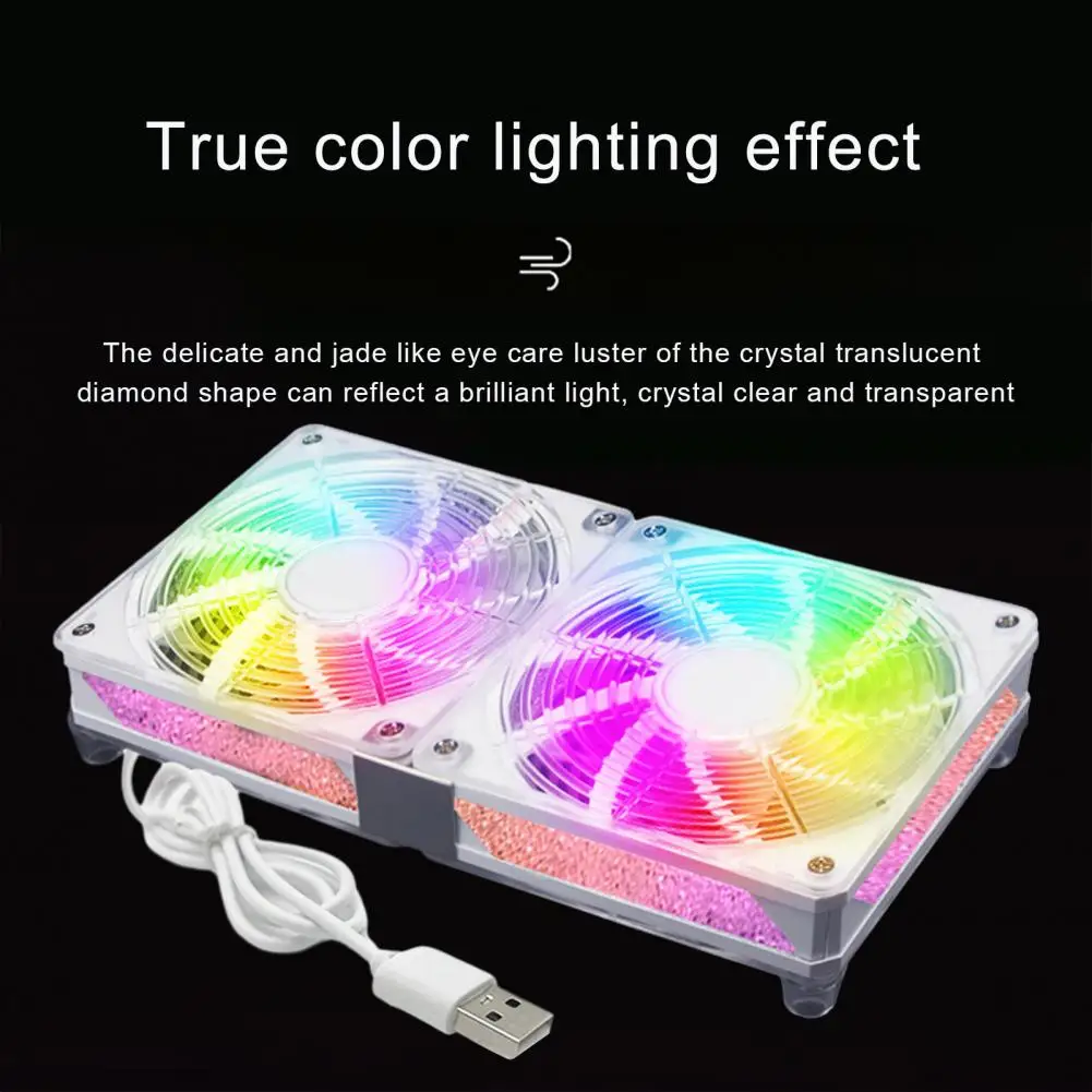 Настольный вентилятор с эффективным Usb, Компьютерный Вентилятор для Android ТВ-приставки, роутер с бесшумным рассеиванием тепла, аксессуары для кулера ЦП с одним/двойным