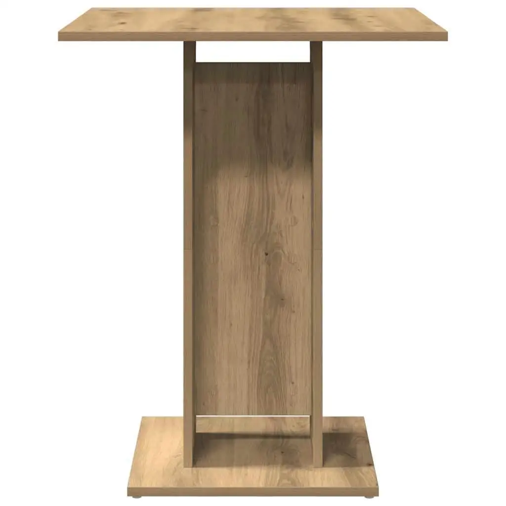 Artisan Oak Small Bistro Table Durable Engineered Wood Design for Dining and Cafe Use