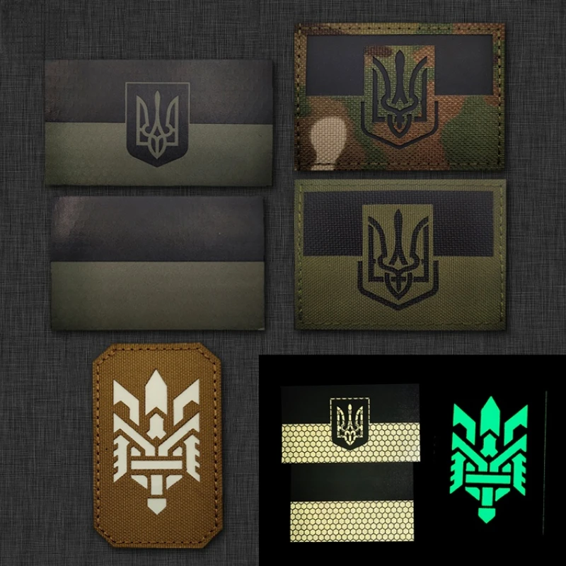 أوكرانيا العلم الأوكراني شارة الأشعة تحت الحمراء التصحيح هوك وحلقة شارات ملصق القماش العسكرية شريط التكتيكية Ukr العلم لحقيبة الظهر