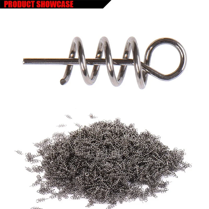 Hot Sell Fishing Hook Soft Bait Spring Centering Pins Fixed Latch Needle Spring Twist Crank Lock For Soft Lure Latch Accessories