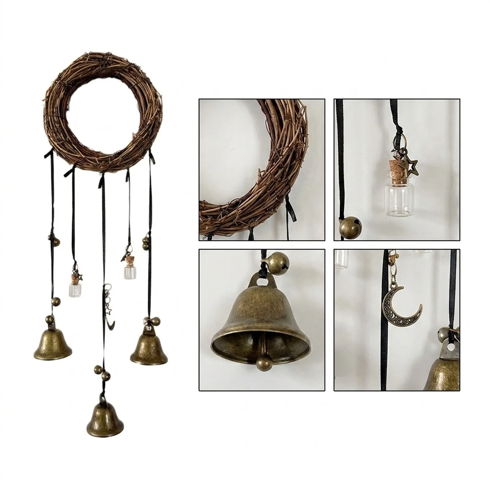 Enchanting Decorative Witch Bells Decoration Good Luck Charm Ring Bell 35cm Protection Bell Tranquil  Enchanting