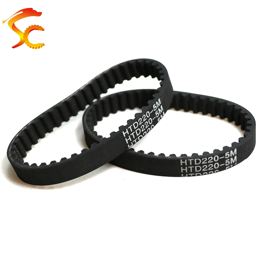 ONEFIRE HTD 5M Timing belt Pitch Length 195/200/210/215/220mm Width 10mm/15mm/20mm/25mm Rubber Closed loop belt