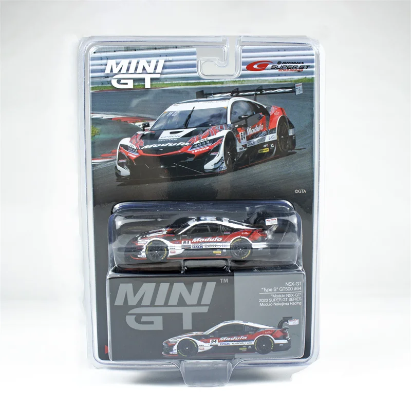 

MINI GT 1:64 NSX GT Type-S GT500 Race No 64 Modulo NSX-GT 2003 SUPER GT 992 Модель блистера под давлением автомобиля