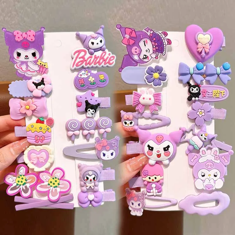 

14 шт., модные заколки для волос с бабочкой Куроми для девочек, милые детские заколки для волос, головные уборы, аксессуары для волос с челкой для девочек, BB-зажимы