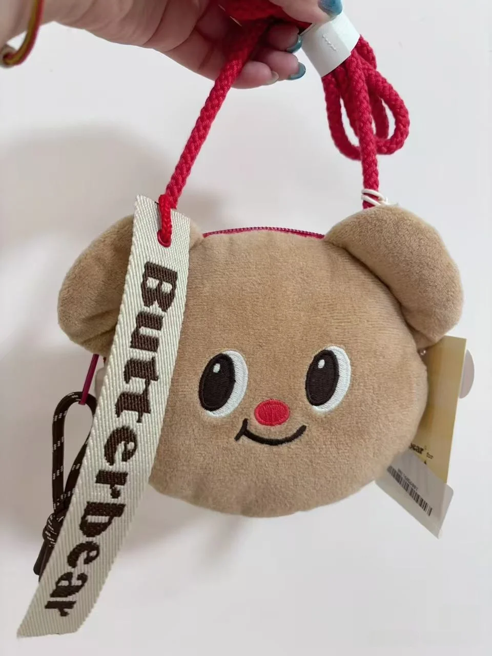 

Cute Bear Butter Soft Plu oulder Crossbody Bag Zipper Women Doll Pouch Korean Sle Casual Pure Color Youth Handbag