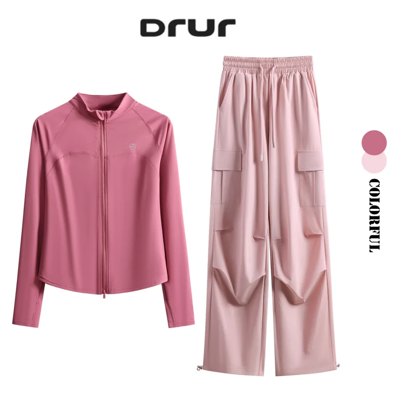 DRUR Womens Sweatsuits 2 Piece Jogging Yoga Outfits Fall