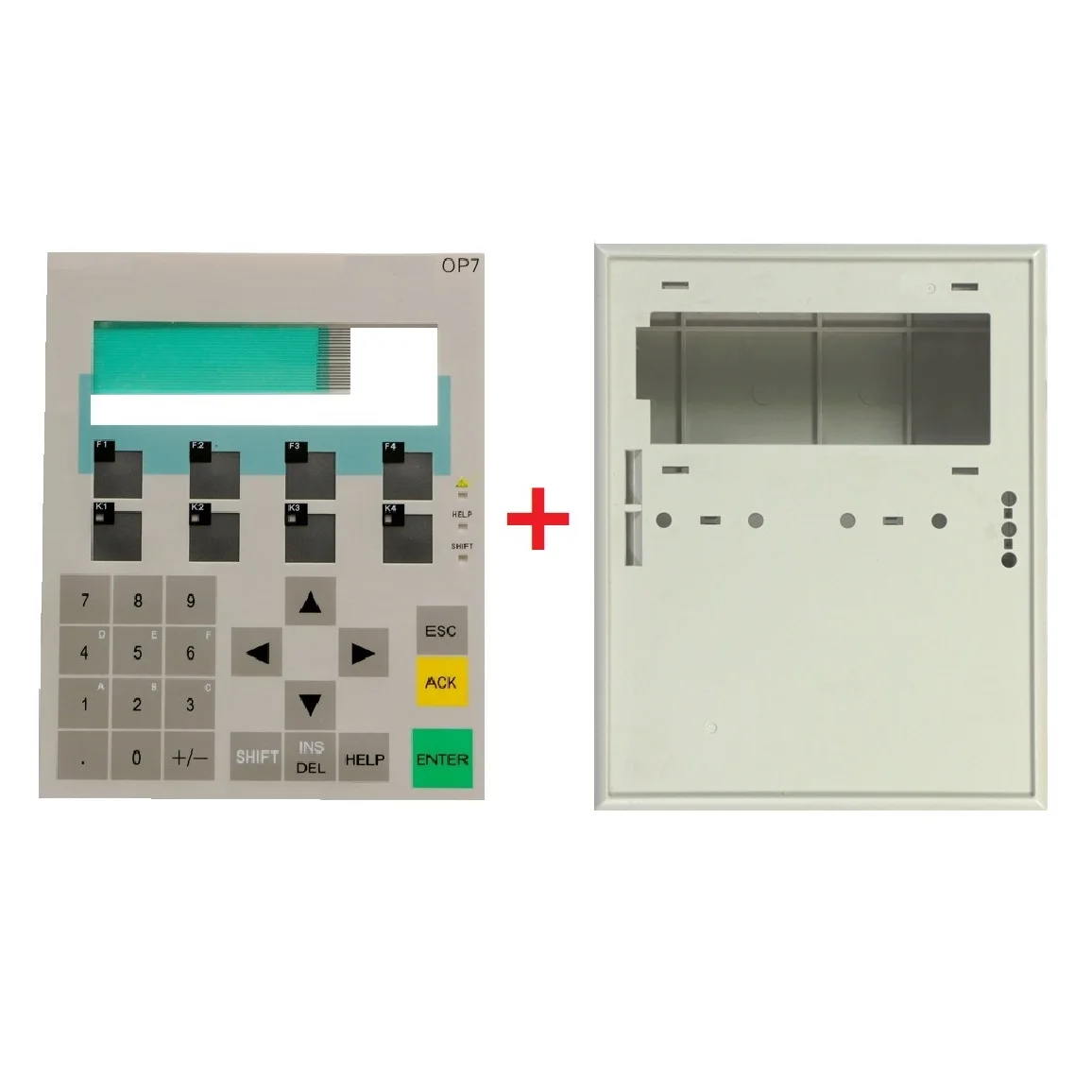 For Siemens OP7 6AV3607-1JC20-0AX1 6AV3607-1JC20-0AX2 Plastic Shell Housing with Keyboard Membrane Protective Film C Style