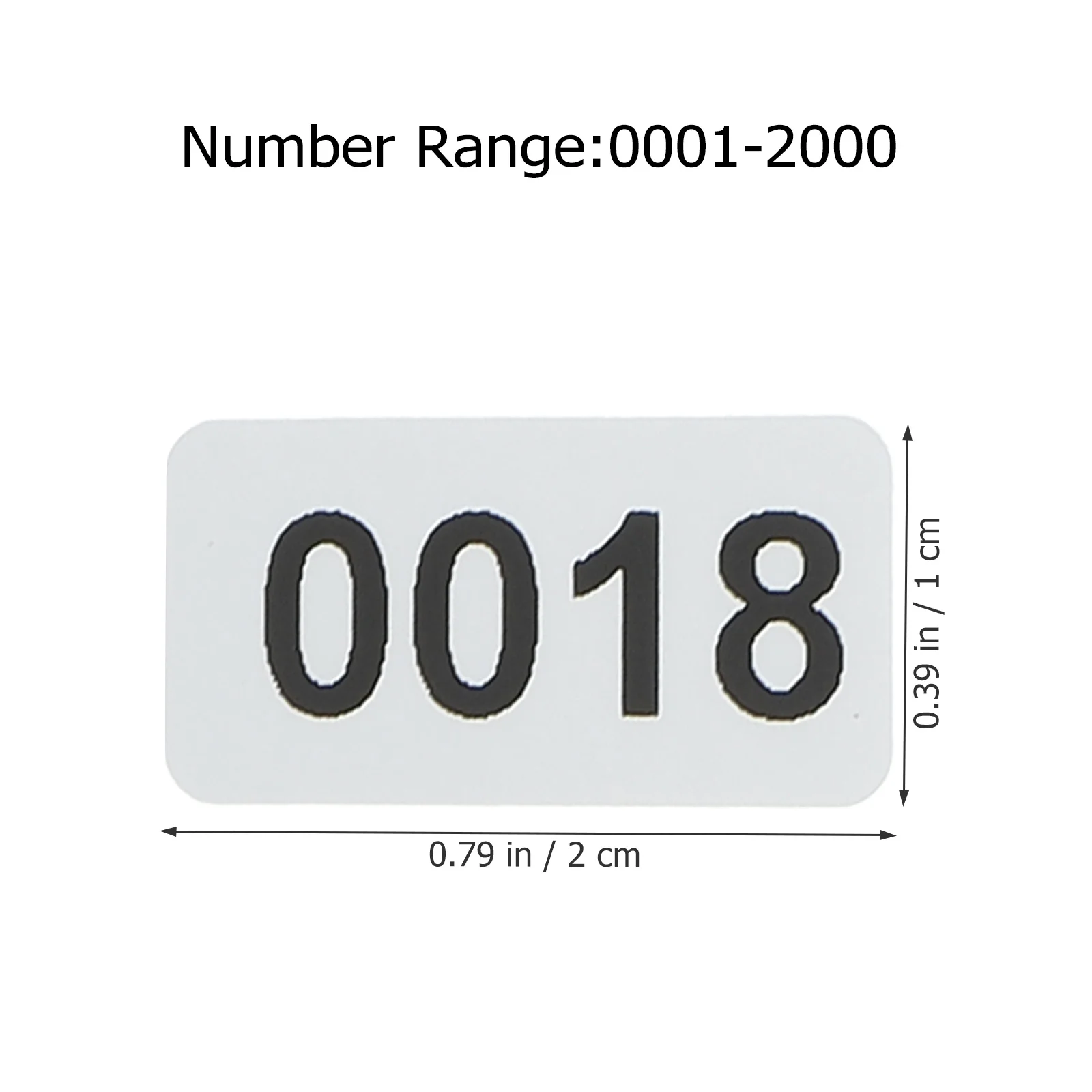 

Number Stickers Rectangular Self-Adhesive Simple Design for Organizing Storage Cabinet Bottle Jar Keys