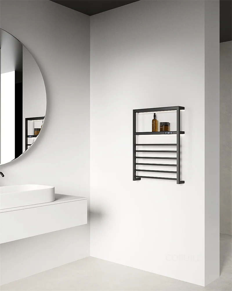 حار ساخنة منشفة السكك الحديدية الحمام الكهربائية الذكية منشفة دفئا الرف