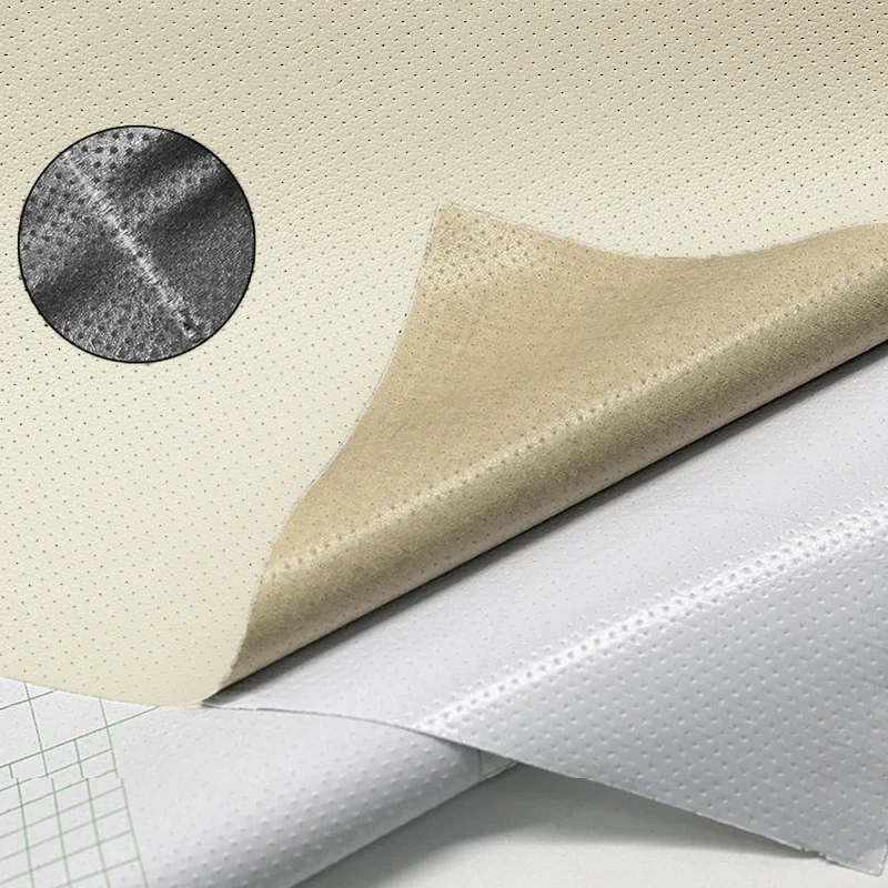 Breathable Leather Repair Patch Perforated Self Adhesive Leather Repair Tape for Sofa Car Seat Chair Furniture PU Leather Tape