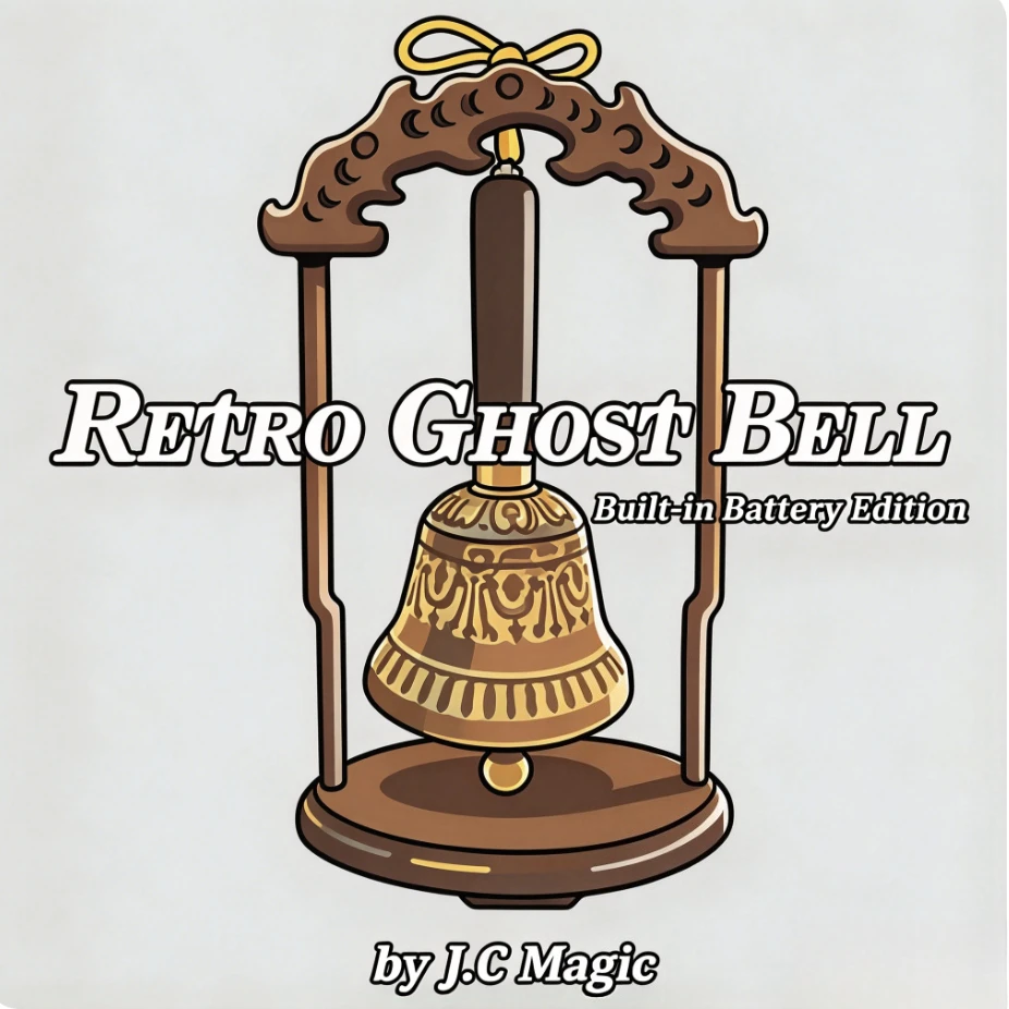 Retro Ghost Bell Built-in Battery Spirit Bell Mentalism Magic Effect Haunted Bell Gimmick for Magicians Stage Magic Tricks Props