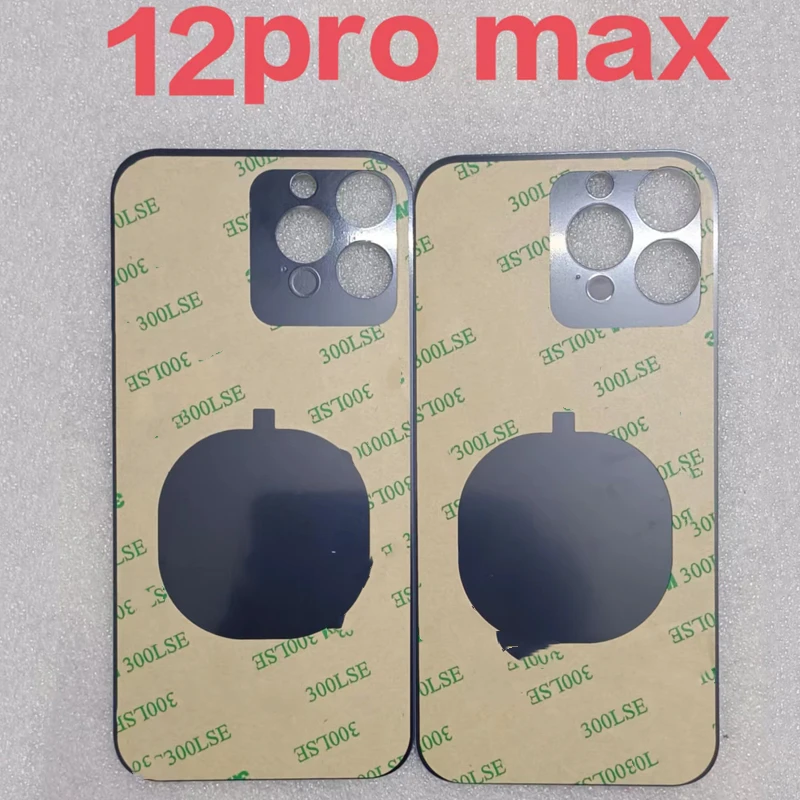 For iPhone 12 Pro Max Back Glass Panel Battery Cover Replacement Parts best quality size Big Hole Camera Rear Door Housing Case