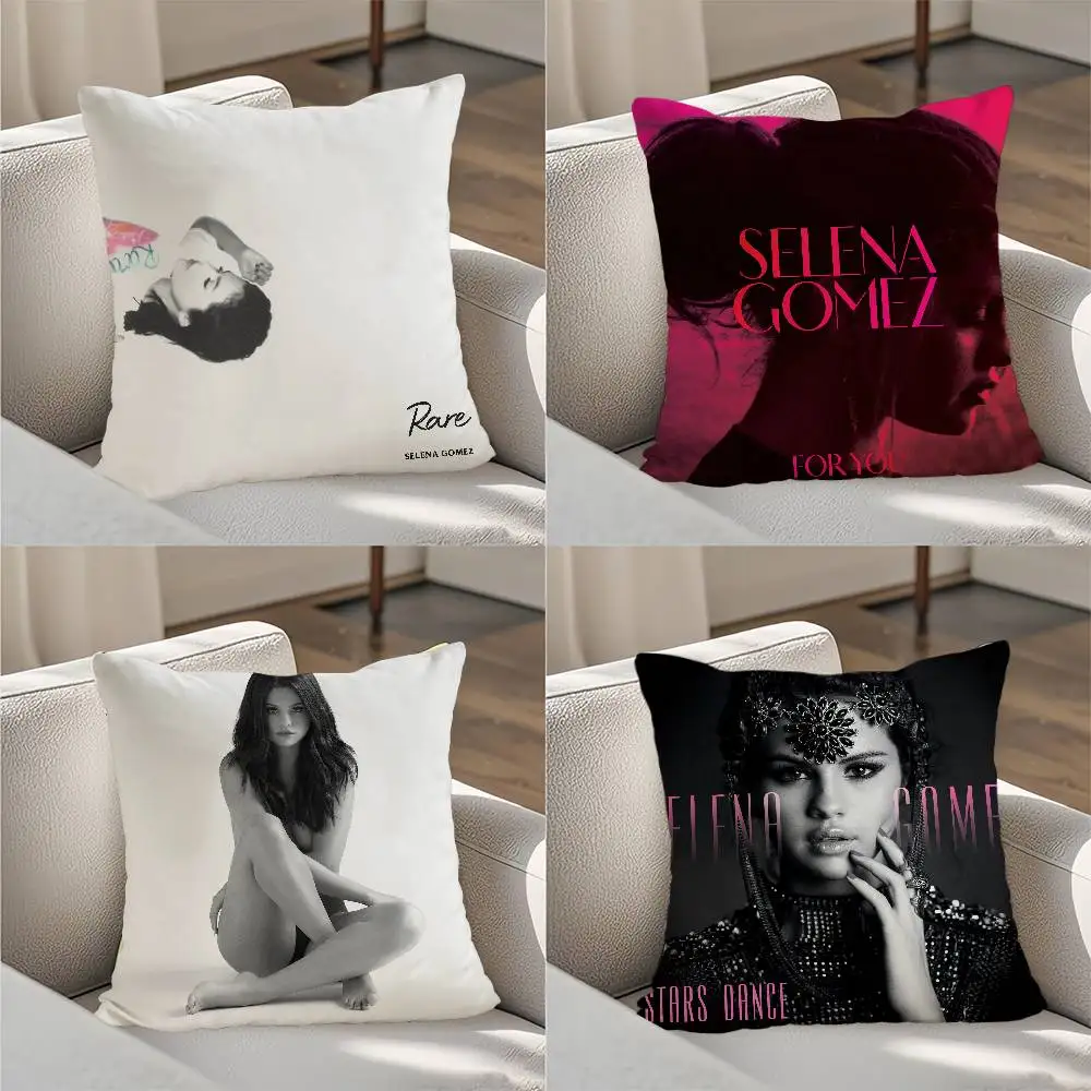 

S-Selena G-Gomez Rare Pillow Case Luxury Double-sided For Car Pillows 45x45 Cushions Cover Home and Decoration Sofa Pillow case