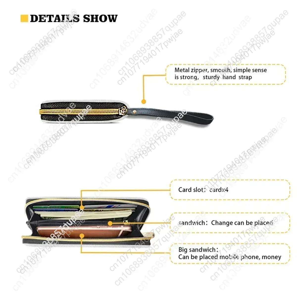 Lucifer TV series Lucifer Morningstar Custom Wallet Purse Sprunki Mens Womens Zipper Long Wallets Double Print Wallet Gift Bag