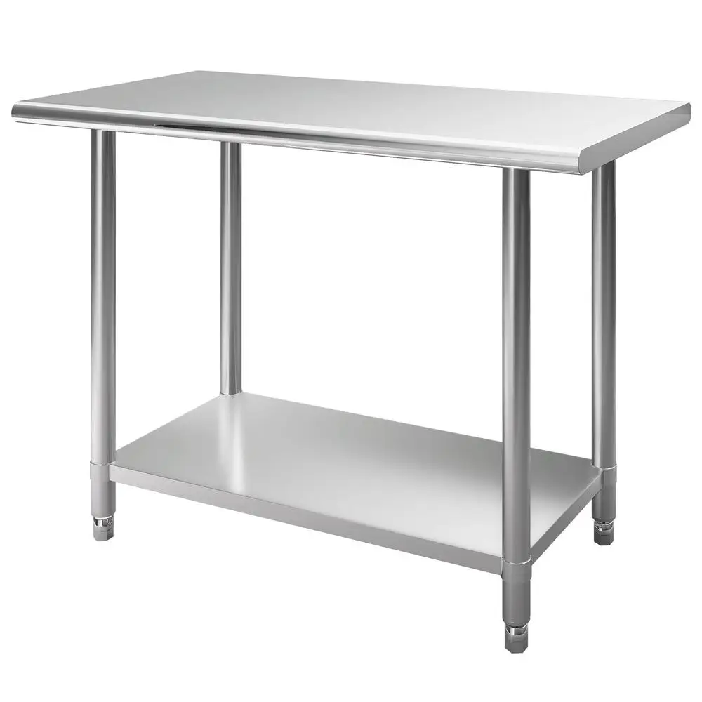 Heavy Duty Stainless Steel Work Table 24 x 48 Inches NSF Certified Commercial Prep Workbench with Adjustable Undershelf 760lbs