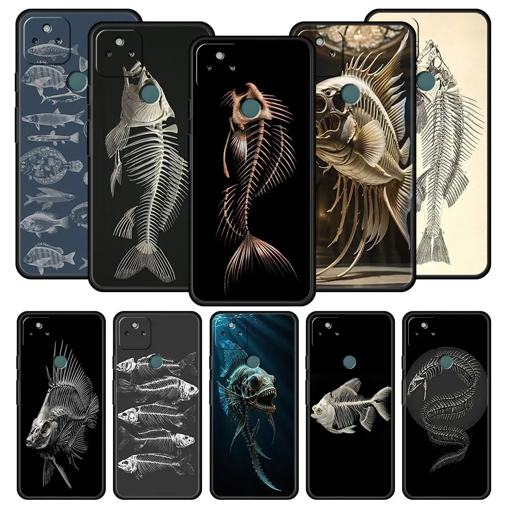 

Fish Bone Phone Case Cover for Google Pixel 10 9 8 7 6 9A 8A 7A 6A Pro Shockproof Soft TPU 10 Pro XL Shell Fundas Capa Coque Bag