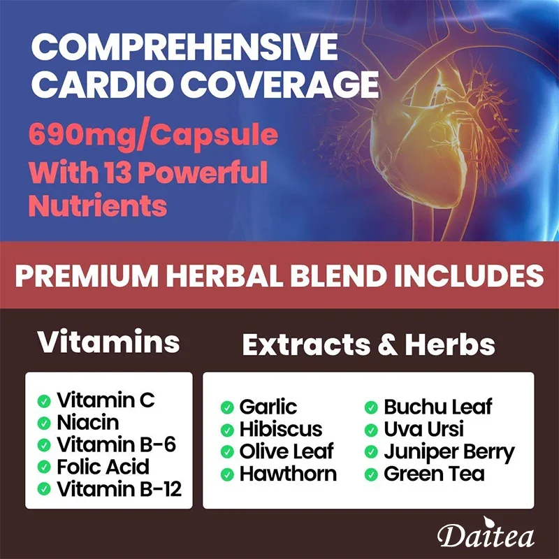 Circulatory Health Supplement - Good for The Heart, Blood Pressure Regulation, Helps Detoxify and Regulate The Internal Organs