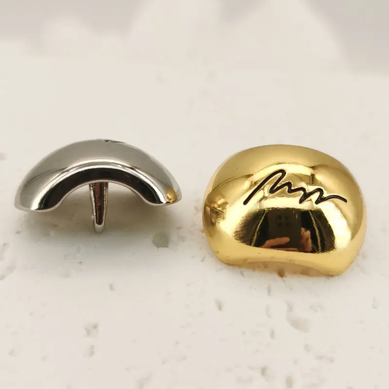 Metallknöpfe Gold Silber Oval mit Hohem Schaft 6er-Pack Nähknöpfe für Kleidung Mode-Accessoires 18/23mm – Detail 2