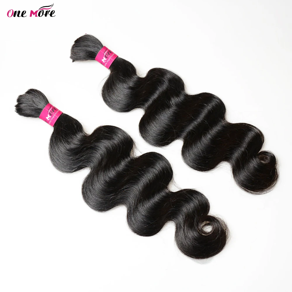 One More Braiding Hair Human Bulk Hair Body Wave Bulk Human Braiding Hair for Braids Hair No Weft Body Wave Human Hair Extension