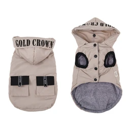 Dog Winter Warm Coat Fleece Jacket Puppy Hooded Vest Waterproof Windproof Dog Clothes wuth Hoodie Apparel for Small Medium Dogs