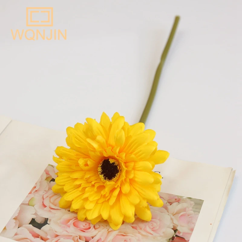 5 Stück, Gerbera künstliche Blume Zweig nach Hause Hochzeit Dekor Chrysantheme Gänseblümchen Blumenstrauß Blumen arrangement Zubehör – Detail 8