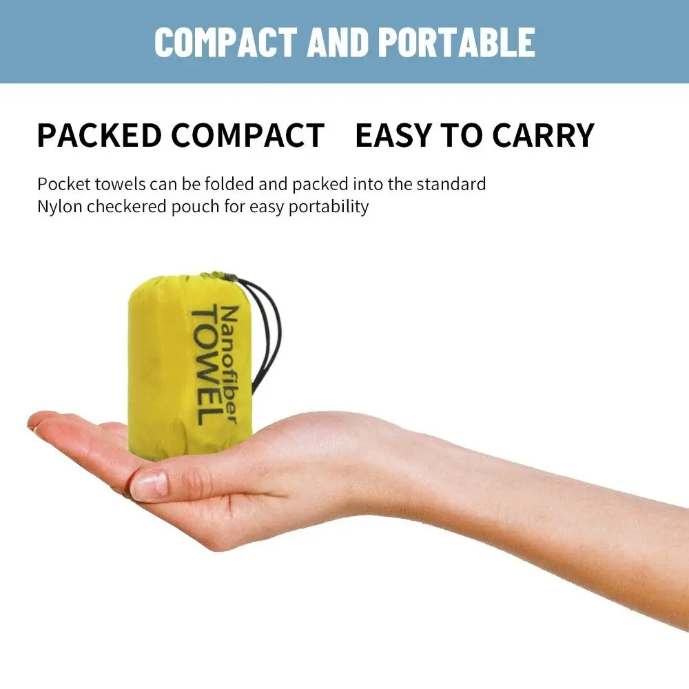 

Super Absorbent Sports Quick Drying Towel Lightweight Portable Microfiber Towel Comfortable Storage Bag Travel Towel Running