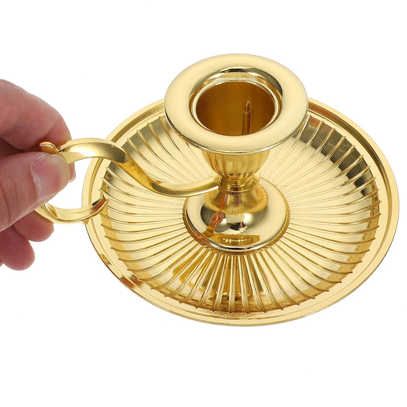 

European Vintage Holder Tray Metal Candlestick Holder Dining Table Decor Romantic Dinner Accent Tray for Candles