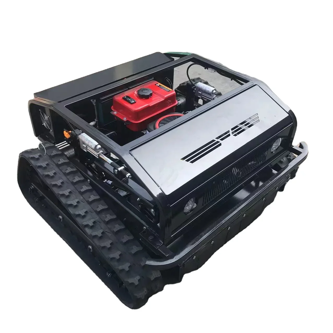 Wholesale remote control small crawler type remote control lawn mower multifunctional gasoline lawn mower with free blade