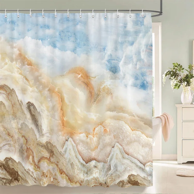 

JY01Colorful Abstract Marble Print Shower Curtain With Hook Waterproof Bathroom Curtain Polyester Curtain 3D Shower Curtains 1@1