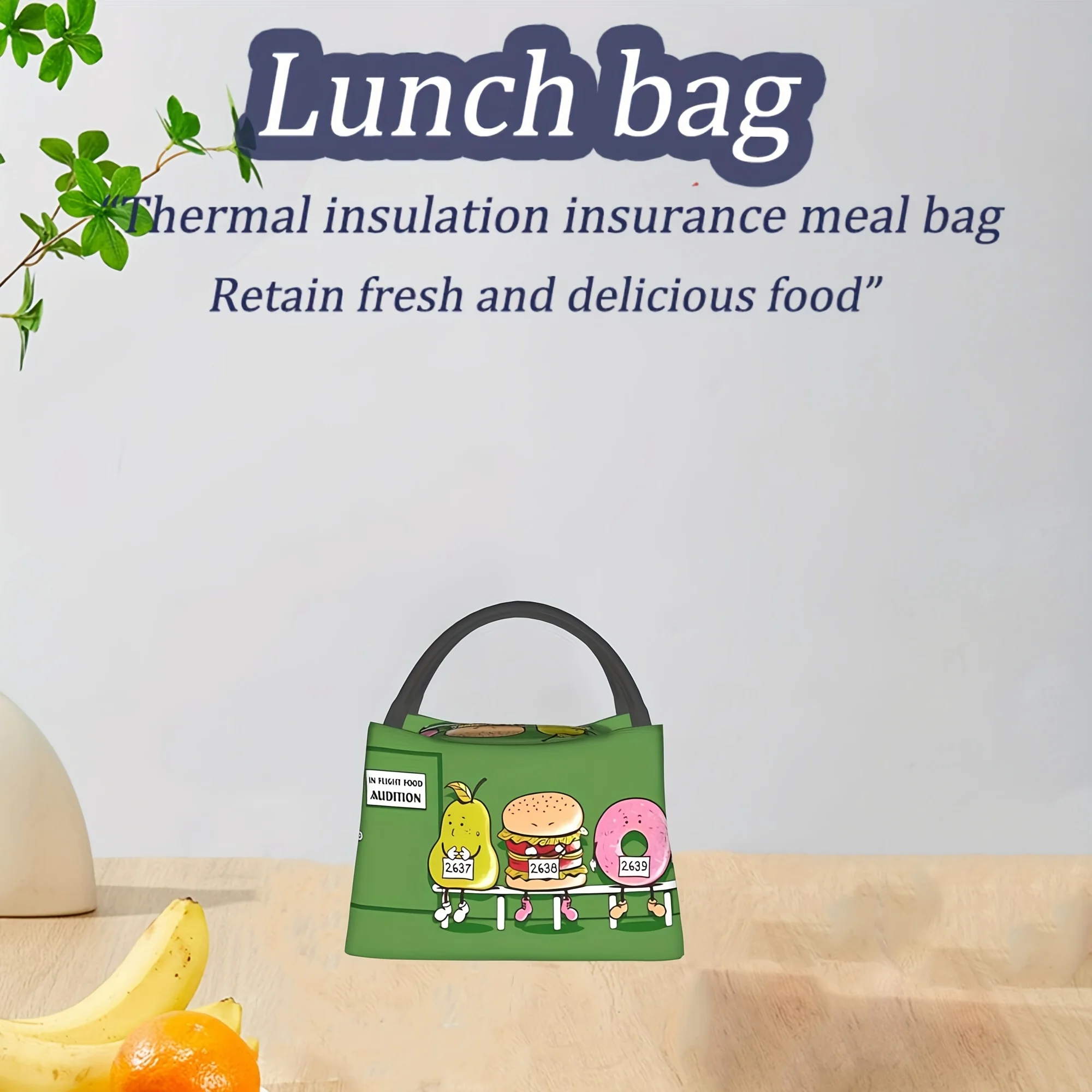 Cartoon Parody Pattern, Portable Reusable Cooler Bag, Insulated Lunch Bag for Camping Picnic Beach Essentials, Suitable for Home