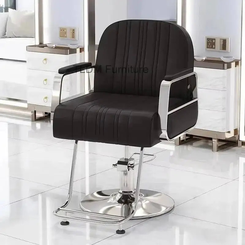 

Luxury Black Barber Chair Stylish Minimalist Premium Swivel Hairdresser Chair Comfy Design Silla De Barbero Salon Furniture