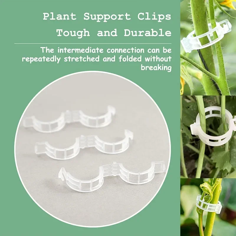 100PCS Plant Fixing Clips Reusable Plant Vegetables Vine Connects Fixing Tool Vegetable Tomato Grafting Protect Garden Supplies