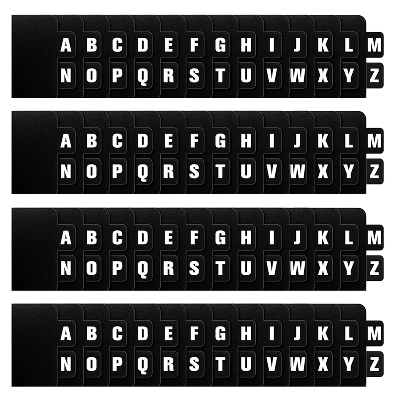 New-104 Pcs Vinyl Record Dividers DVD Alphabetical Dividers A-Z Alphabetical Dividers Vinyl Record Organizer With Alphabet