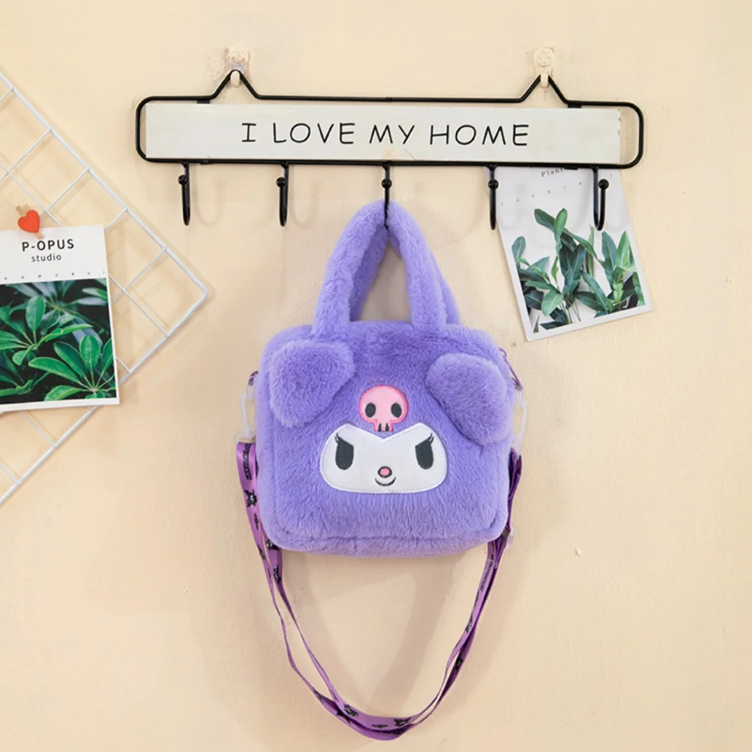 Anime Sanrio Kuromi Capybara Handtasche My Melody Cinnamoroll Plüsch-Kosmetiktasche Hello Kitty Reise-Aufbewahrungstasche Damen Spielzeug Geschenke – Detail 4