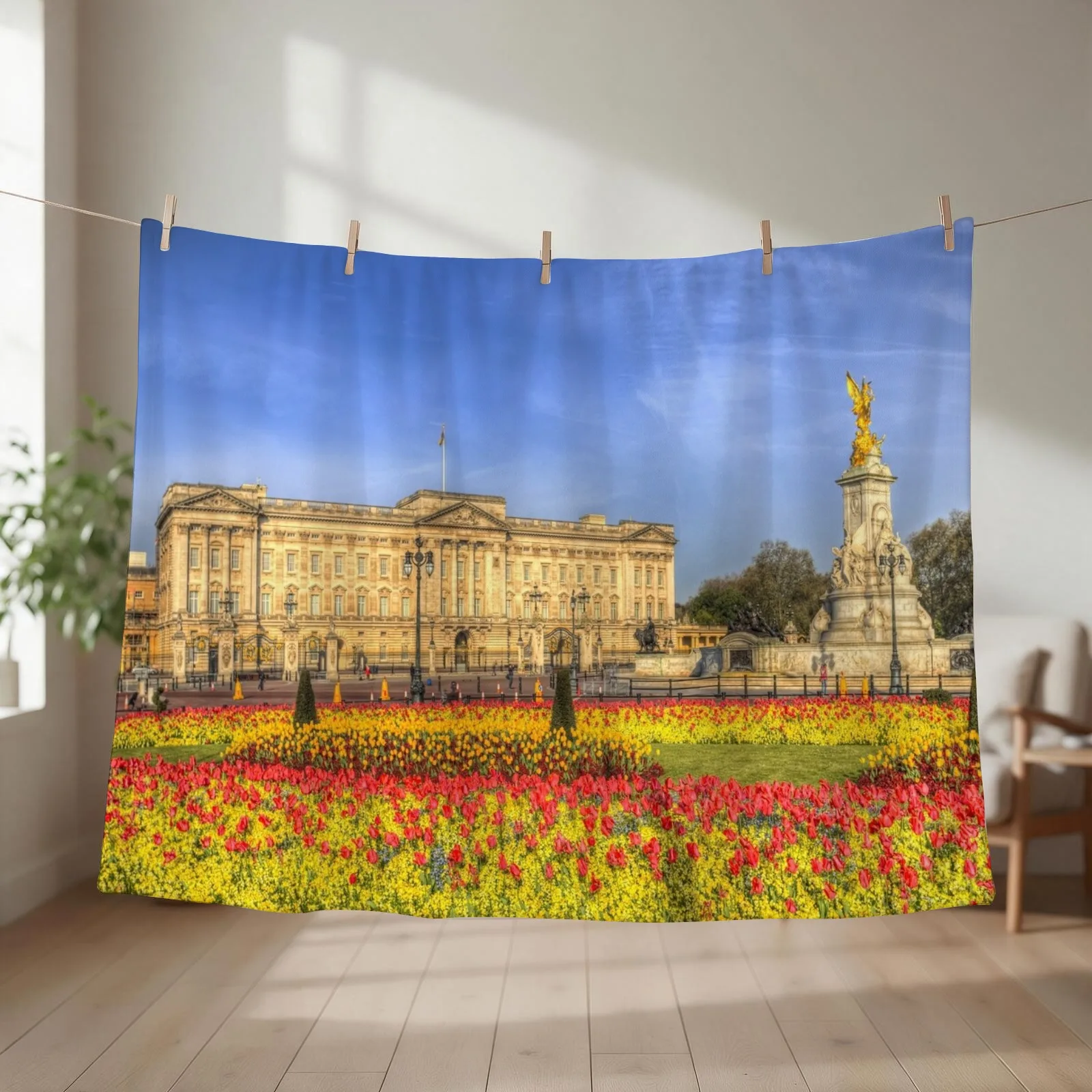 Buckingham Palace London Throw Blanket Thermal Summer Thin Flannels Blankets
