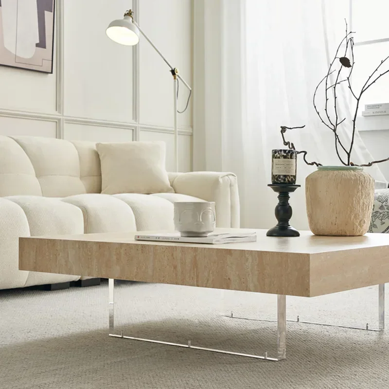 Coffee table living room household minimalist small apartment floating square