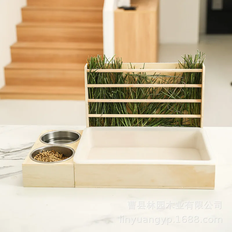 Suitable for Rabbit Grass Shelf Rabbit Cage Ornamental Cage Feeder Feeding Box Breeding Home Encryption Quail Nest Hamster Nest