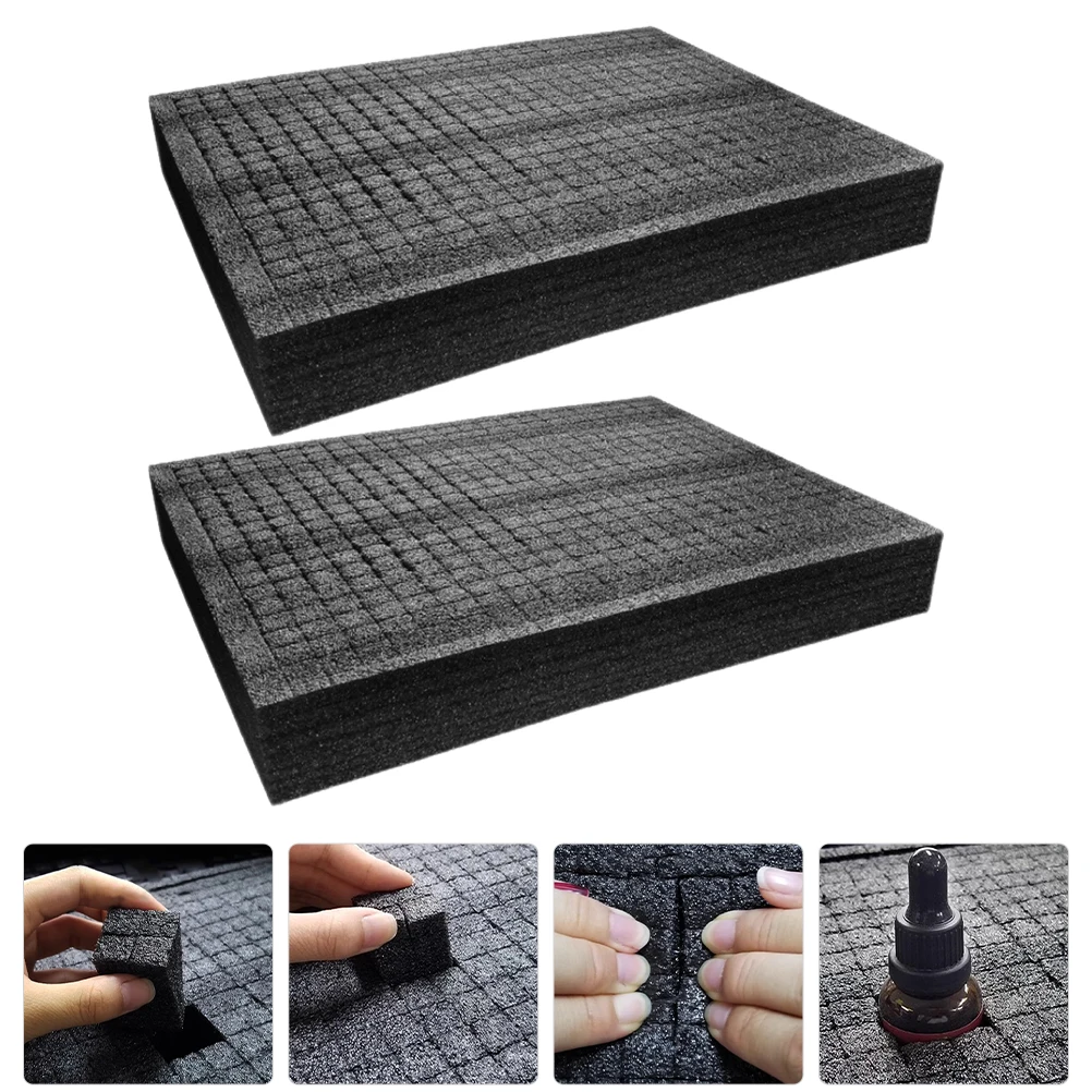 2Pcs Black Foam Packing Liners Packing Liners Express Foam Inserts Delivery Packing Inserts Professional Packing Supply