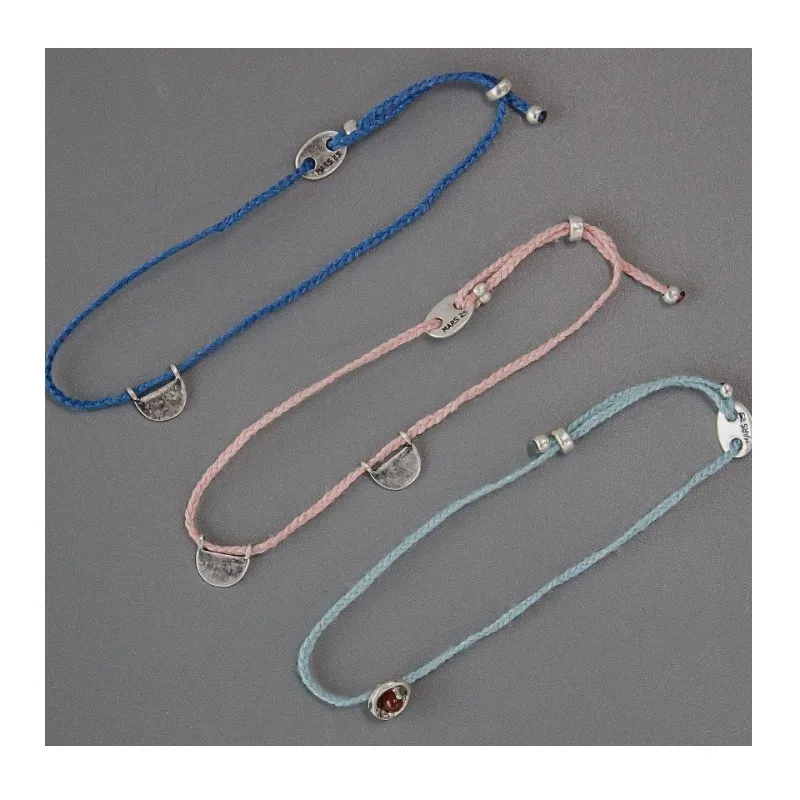 

Korean Simple Niche Woven Bracelet Blogger Multi-color Stacked Very Fine Advanced Semi-circular Hand-woven Bracelet