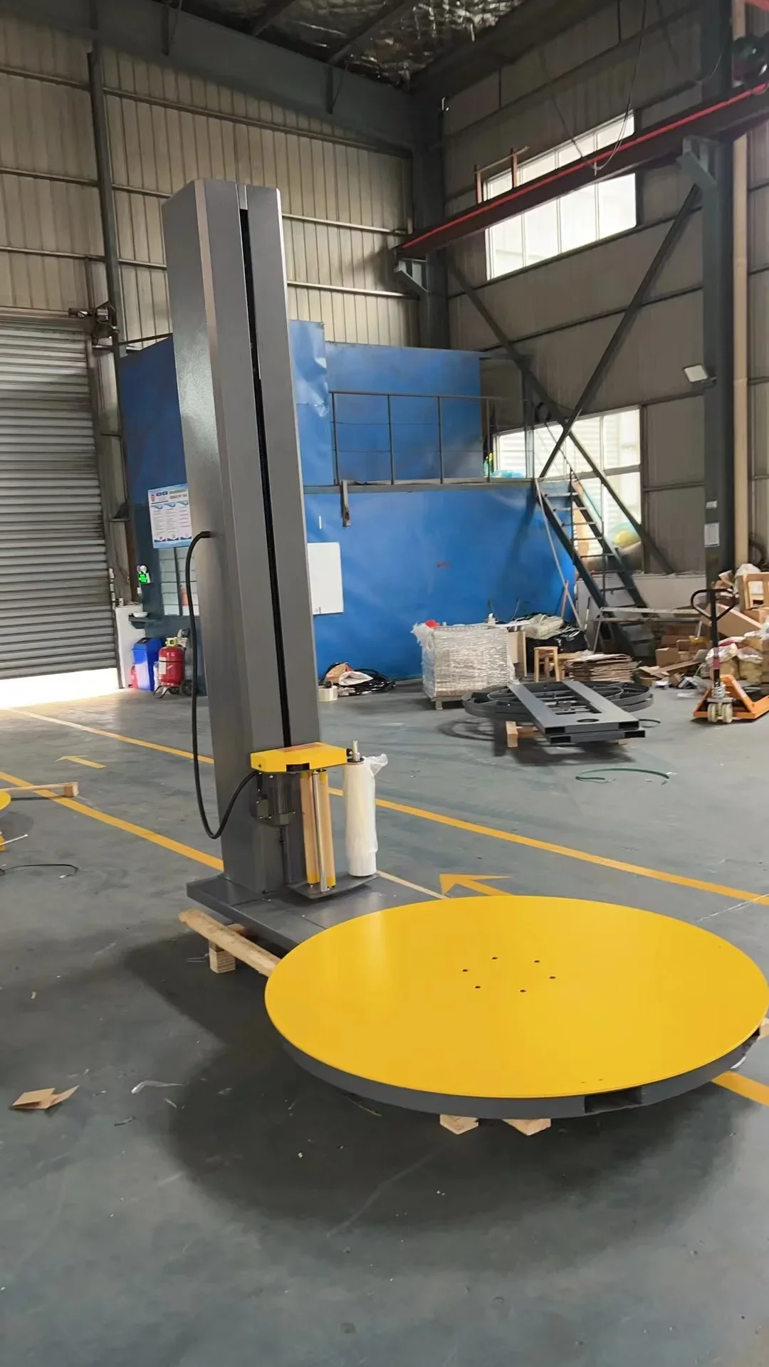 

Automatic Winding Film Electric Top Baler Packaging Tray Wrapping Film Large Industrial Pre-stretch Film Wrapping Machine