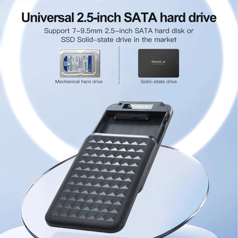 Caja HDD SSD de 2,5 pulgadas SATA a USB 3,0 4TB carcasa de disco duro externo Compatible con portátil UASP SATA III